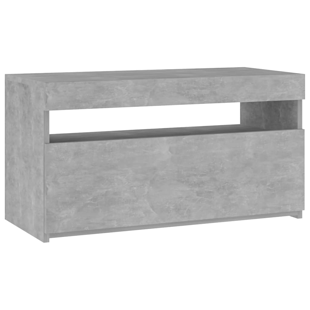 vidaXL Mueble de TV con luces LED 75x35x40 cm, Mueble de Salon, Mueble TV, Mueble TV salon, Mesa de TV, Mueble tele