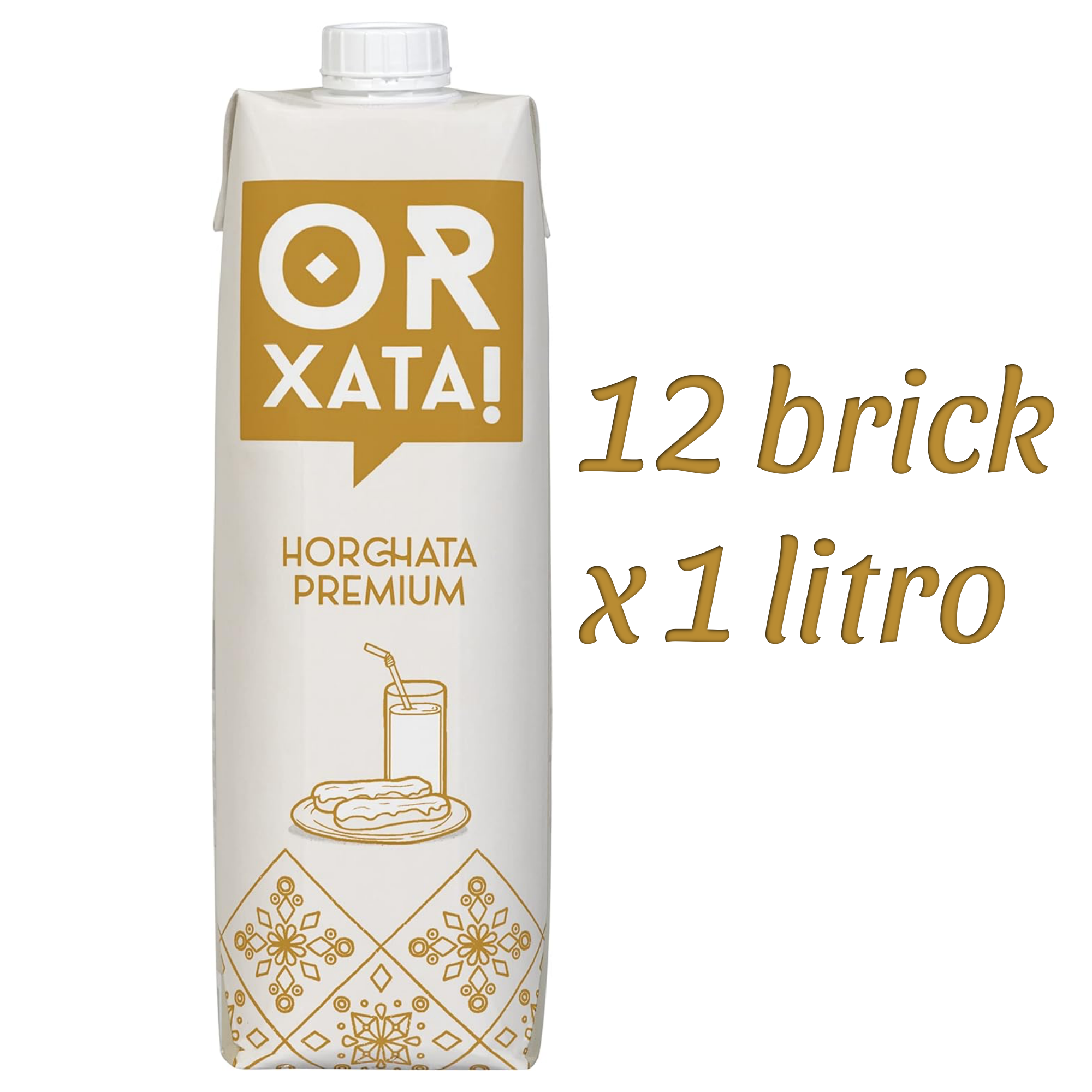 Horchata Seleccion Premium - Or xata Brick 1 litro - 6 o 12 Botellas - Horchata Valenciana de Chufa - Horchata Premium - Sin gluten