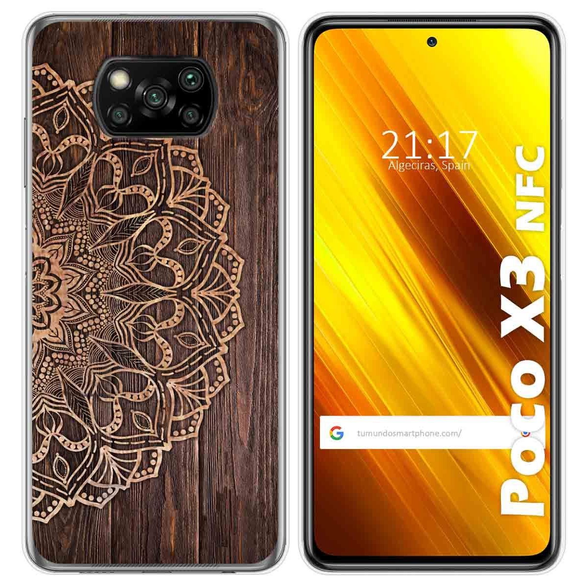 Tumundosmartphone Funda Gel Tpu para Xiaomi POCO X3 NFC / X3 PRO diseño Madera 06 Dibujos