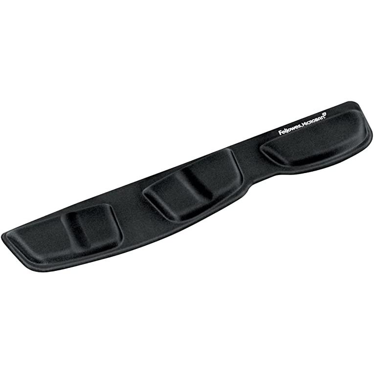 Fellowes - Reposamuñecas de espuma para teclado con canal ergonómico, color negro