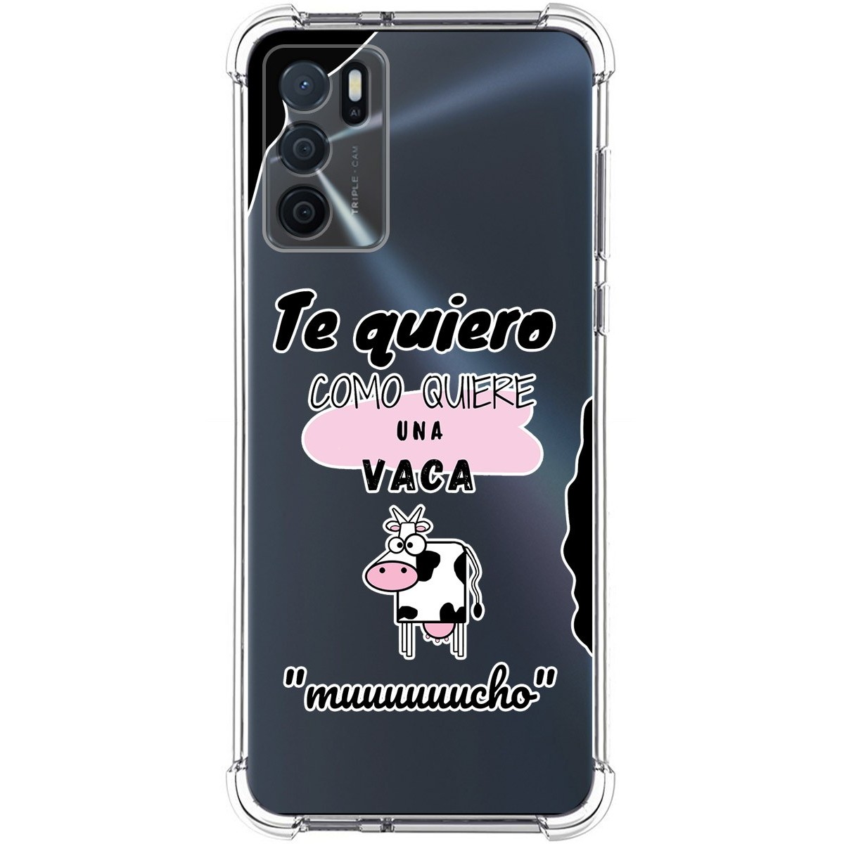 Funda Silicona Antigolpes para Oppo A54s diseño Vaca Dibujos