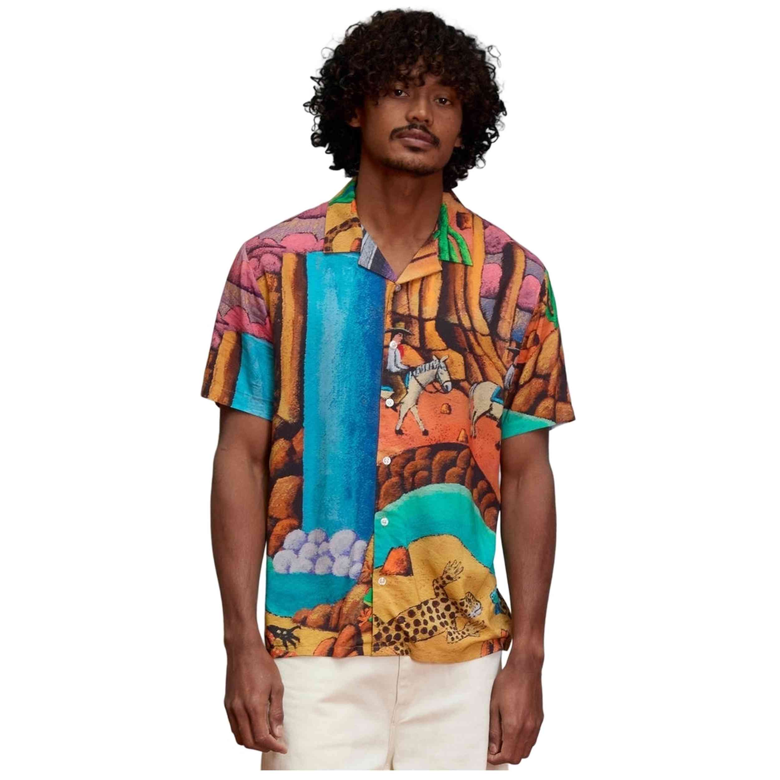 Camisa Volcom modelo Fa Mickey Mason Ss en color Multicolor