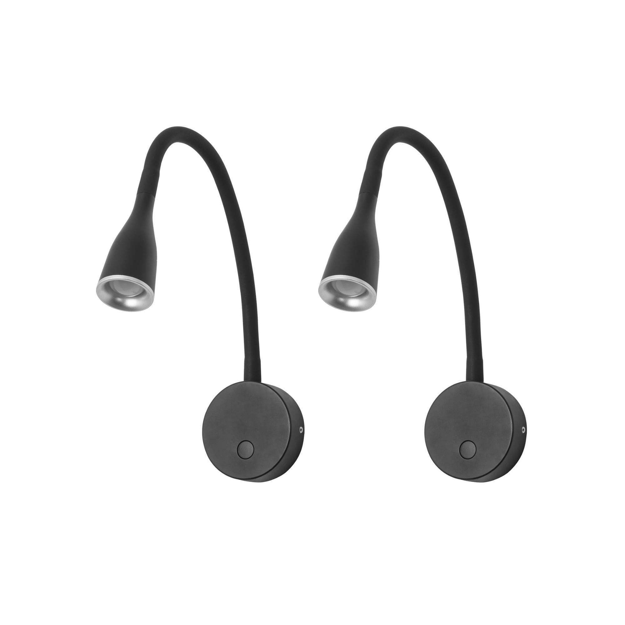 Forlight LYON (4 unidades) - Aplique de pared LED Níquel satinado con pantalla para tambor