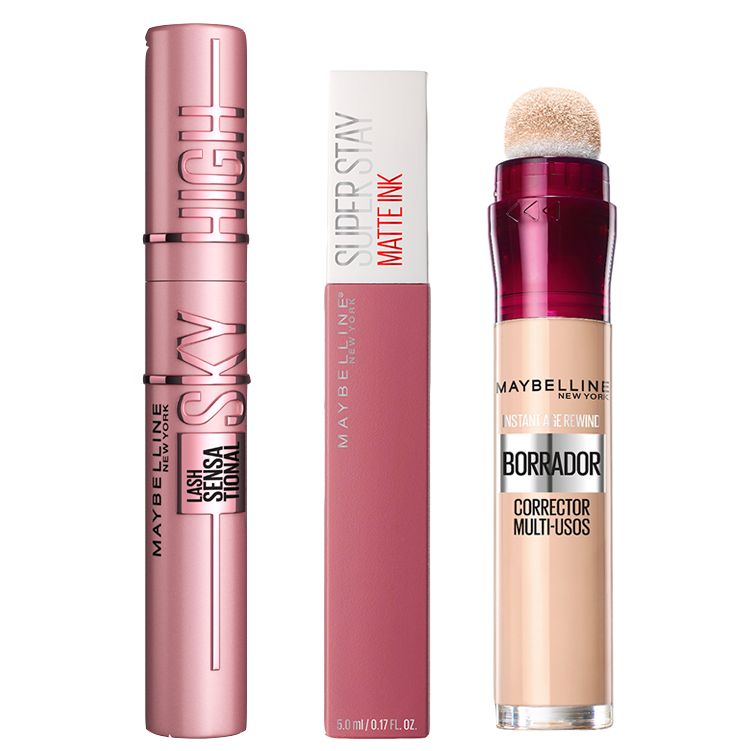 Maybelline New York | Pack Rutina Pintalabios Superstay tono Malva Lover + Mascara High Lash Sky Black + Borrador tono Light