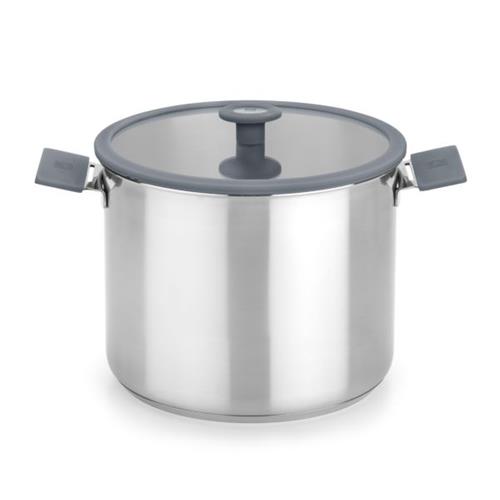 Olla con tapa BRA  cristal Steel gris 22 a703954