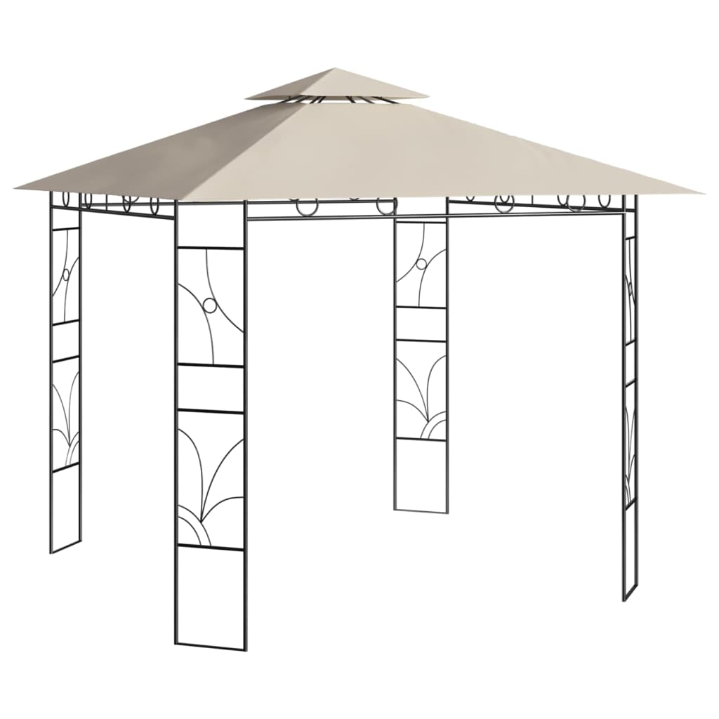 vidaXL Cenador 3x3x2,7 m 160 g/m² Parasol Pérgola Jardín Patio Toldo Color Crema,  Antracita,  Taupé y mas