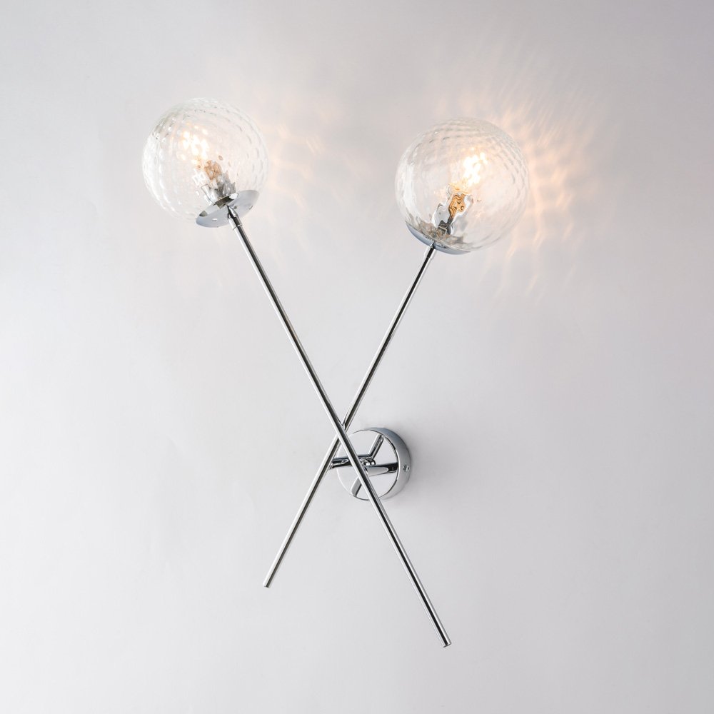Apliques Contemporáneos Demetra Cromo 2 Luces E14