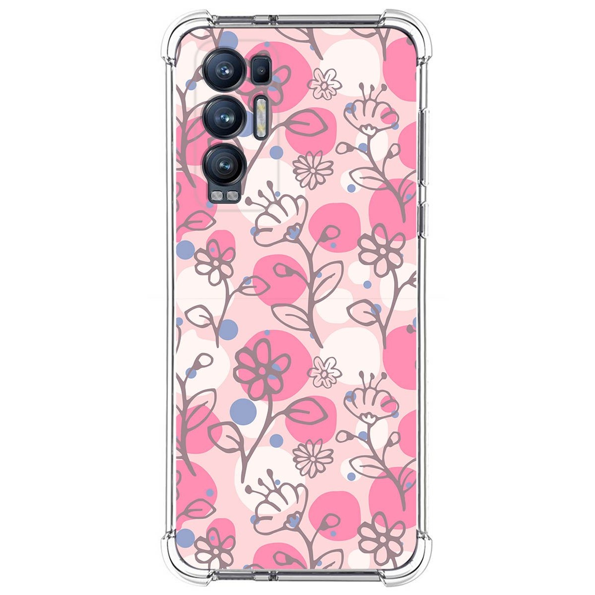 Funda Silicona Antigolpes para Oppo Find X3 Neo 5G diseño Flores 07 Dibujos