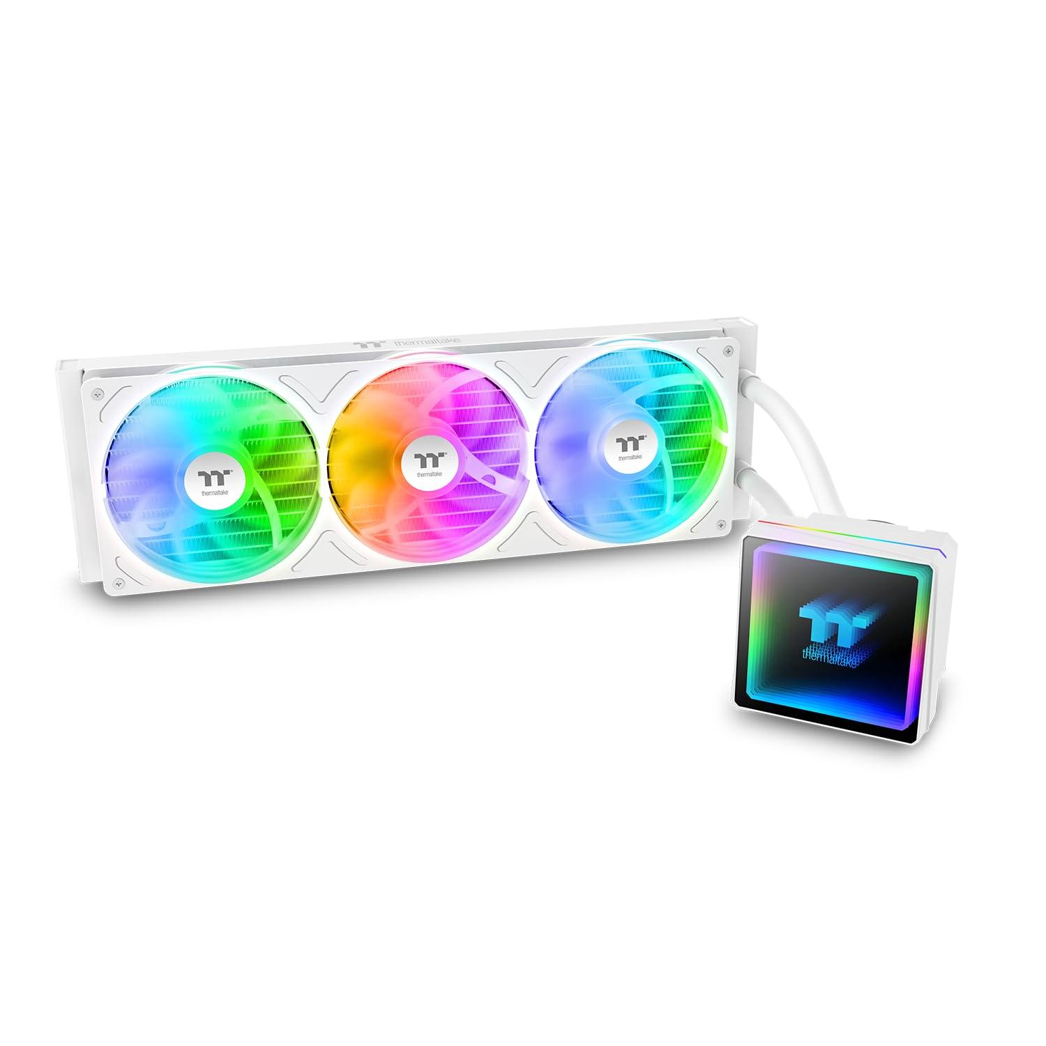 TH360 V3 ARGB | All-in-One Water Cooling | Infinity Mirror Design Water Block | Rotatable Pump Head | Single Frame Fan | Snow