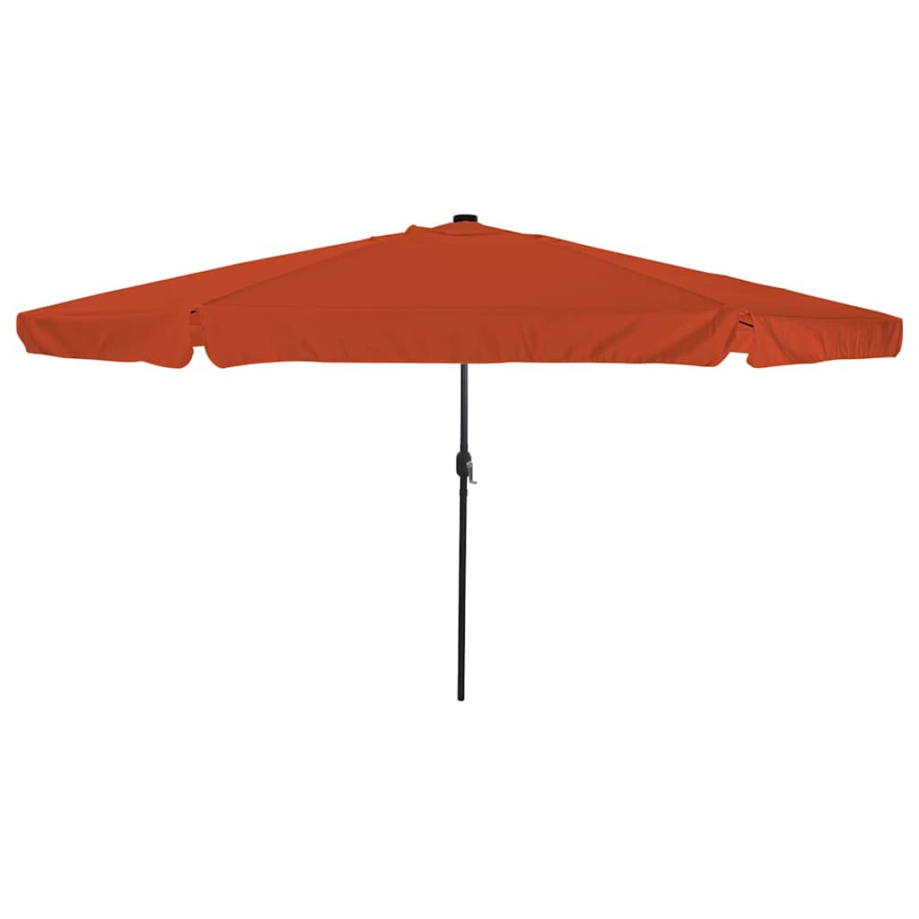 vidaXL Sombrilla de jardín Terracota 395 x 395 x 245 cm Poliéster