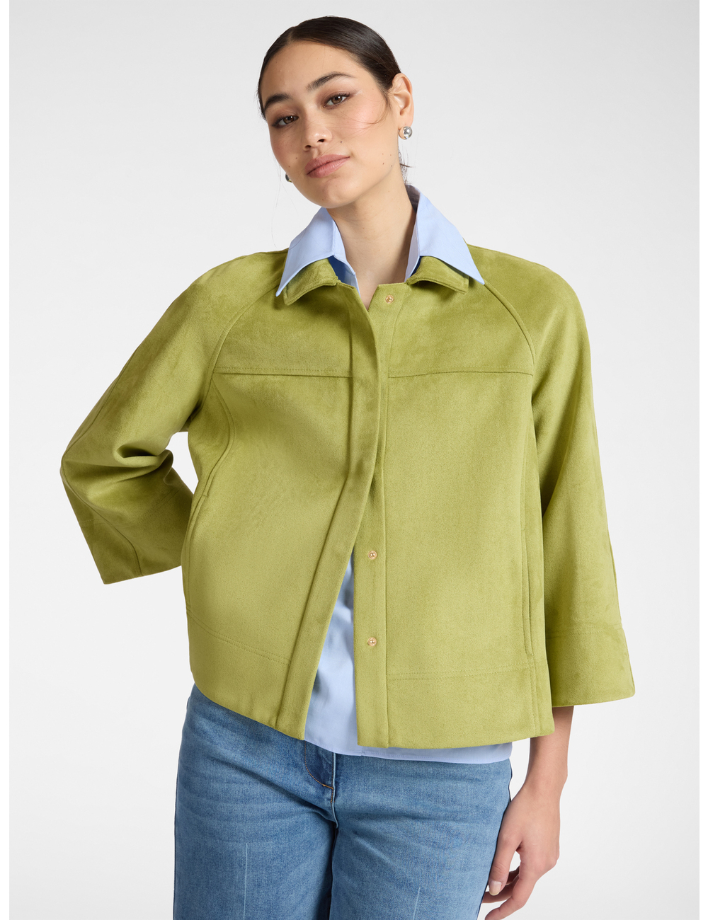 Elena Mirò - Chaqueta cuadrada de tejido suave