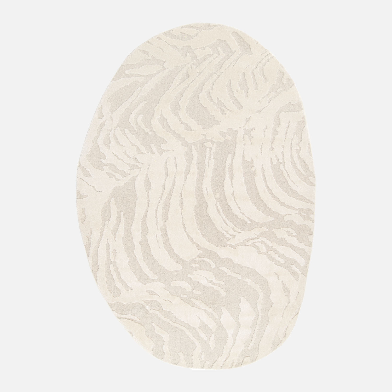 sweeek - Alfombra interior shaggy galet motivo geométrico beige , Julianne , 230x160x1