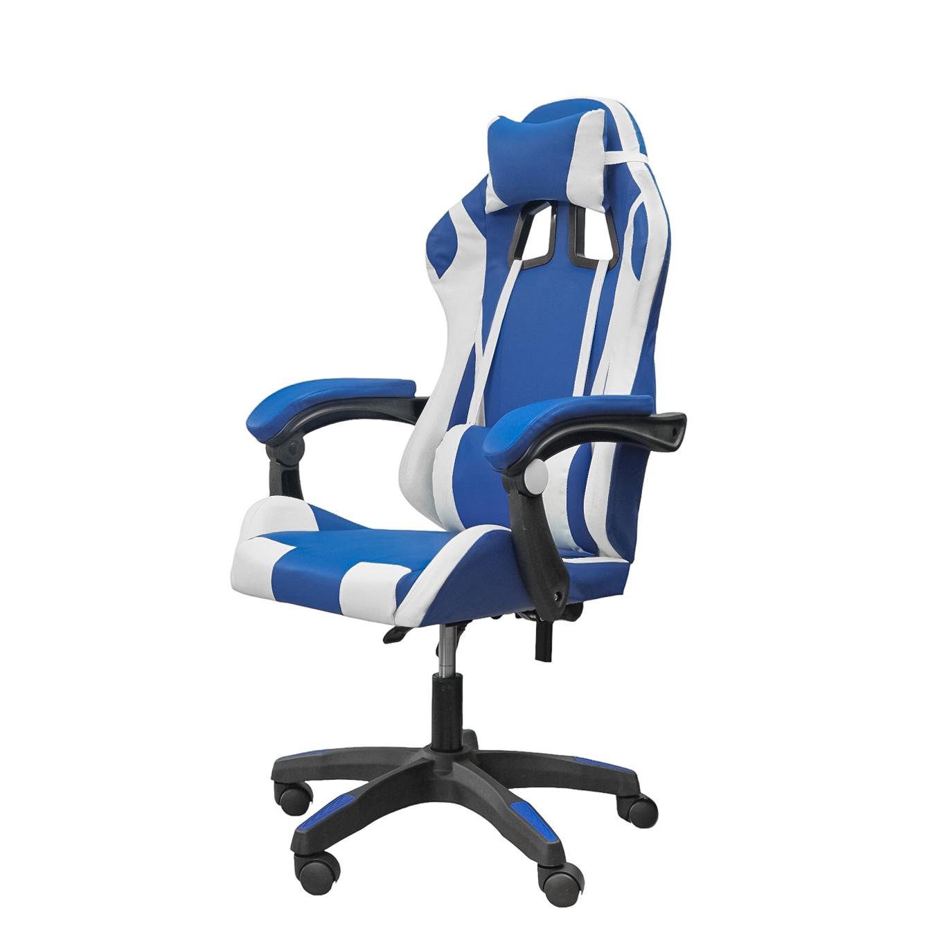 DASCK Silla Gaming, Silla de Oficina con Reposacabezas y Respaldo Ajustable, Ergonómica con Soporte Lumbar, Altura Ajustable