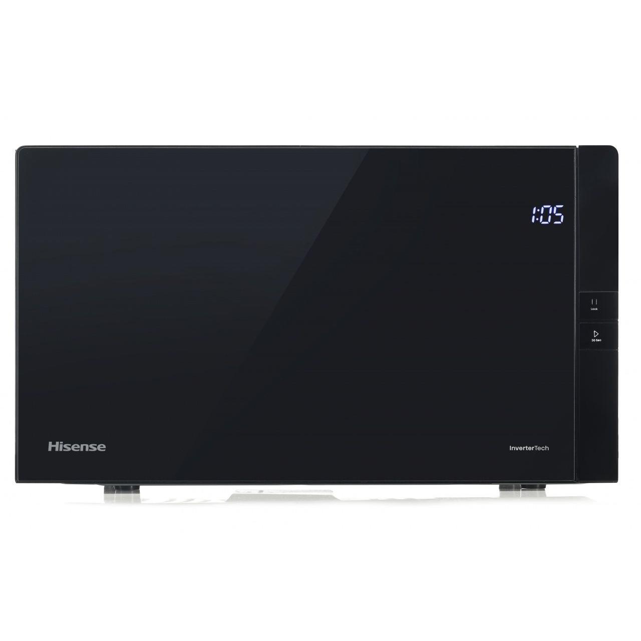 Hisense - Microondas con grill H25MOBS4HGI de 25 L y 1000 W, tecnología Inverter Expert y revestimiento cerámico, color negro