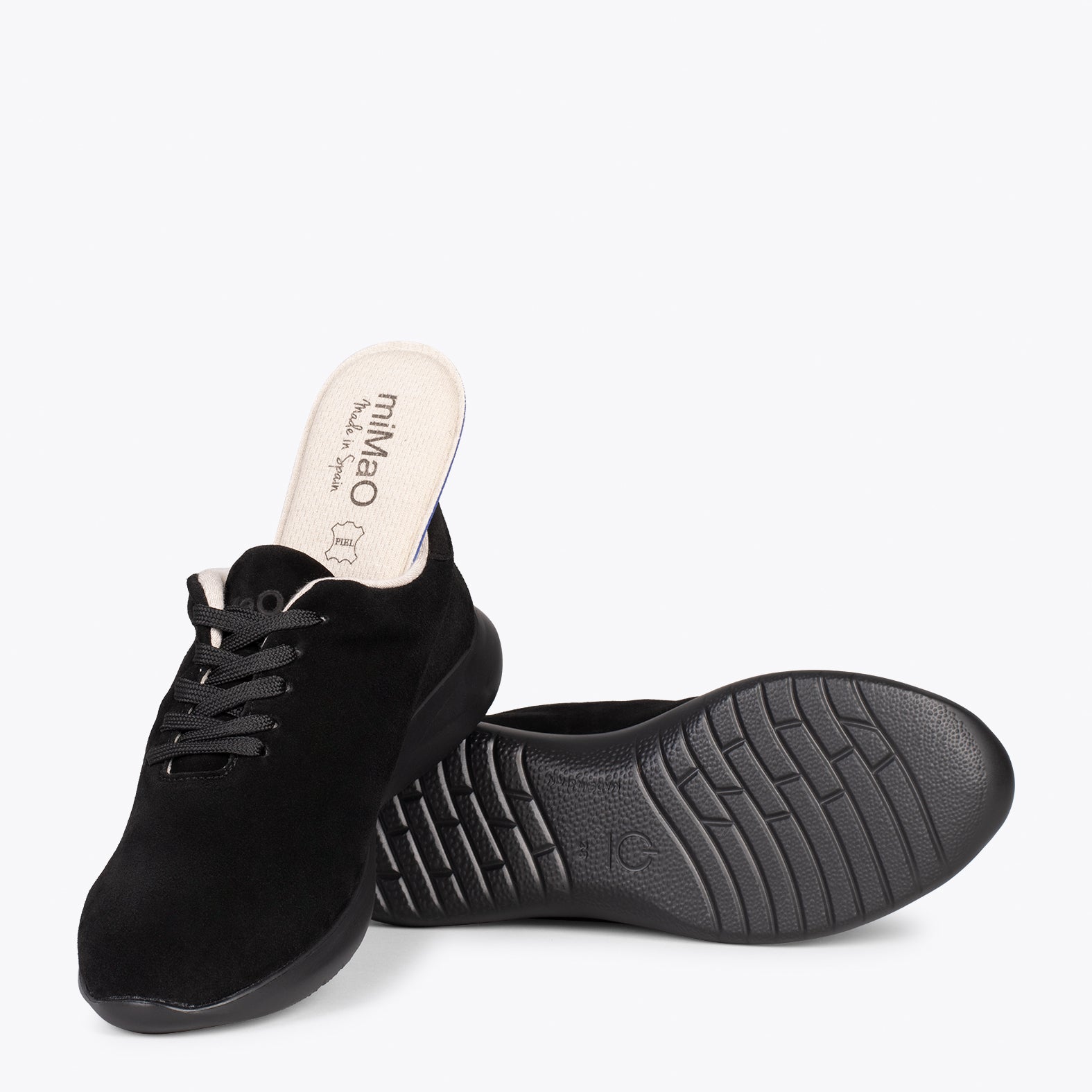 miMaO - WALK – Zapatillas cómodas de mujer color Negro plantilla extraíble - miMaO