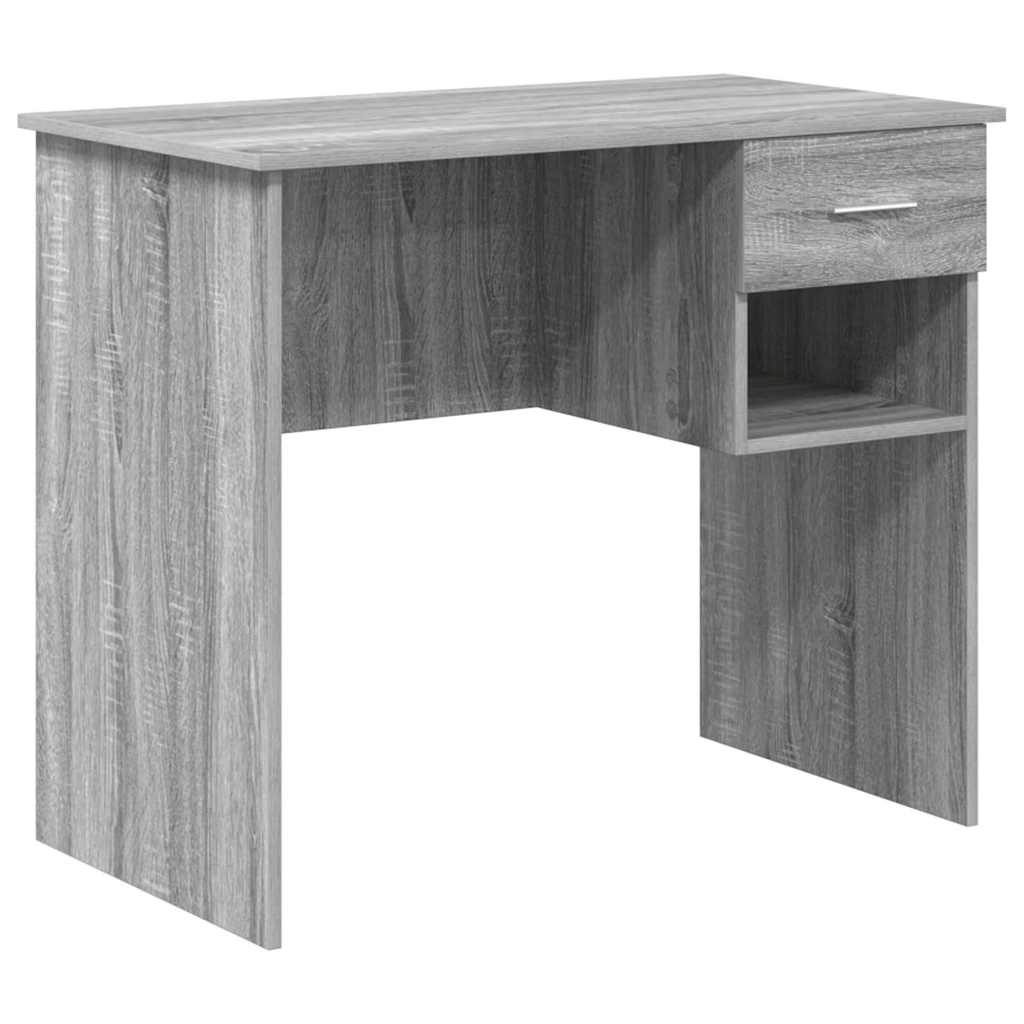 vidaXL Escritorio Gris Sonoma 90 x 49 x 75 cm Madera de ingeniería