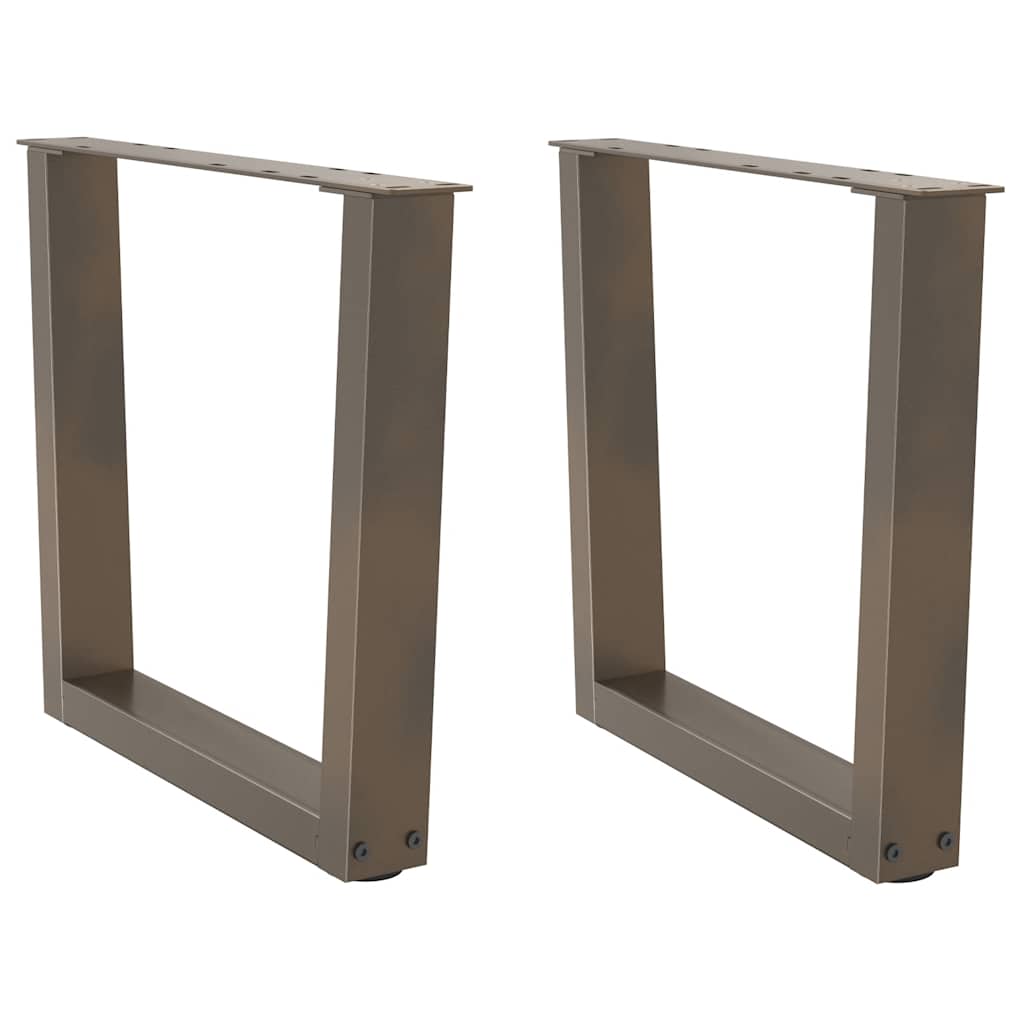 vidaXL Patas para mesa de centro en forma de V (2 unidades) 50 x (42-43,3) cm, acero