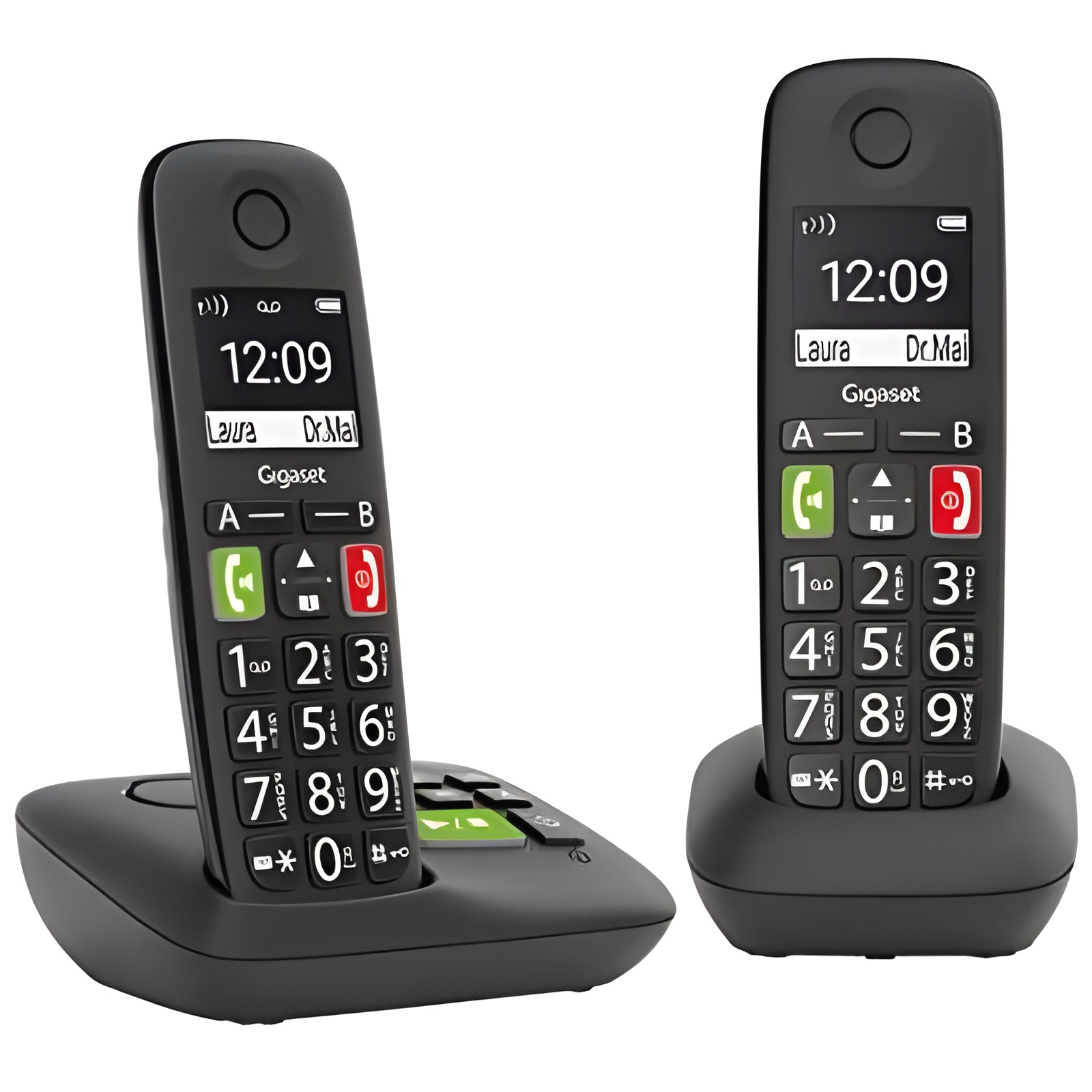 Teléfono Gigaset E290A Duo Inalámbrico y Analógico con Identificador de Llamadas y Pantalla Retroiluminada