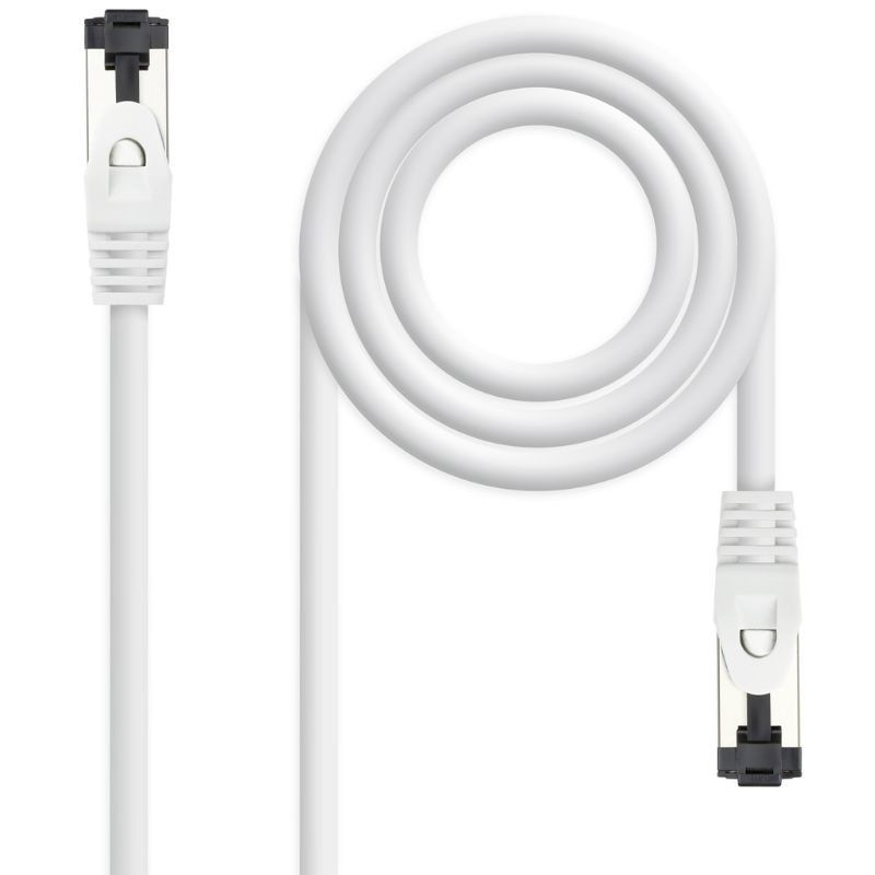Nanocable Cable de Red Latiguillo Cat.8.1 2GHz LSZH SSTP AWG26, Blanco, 2 m