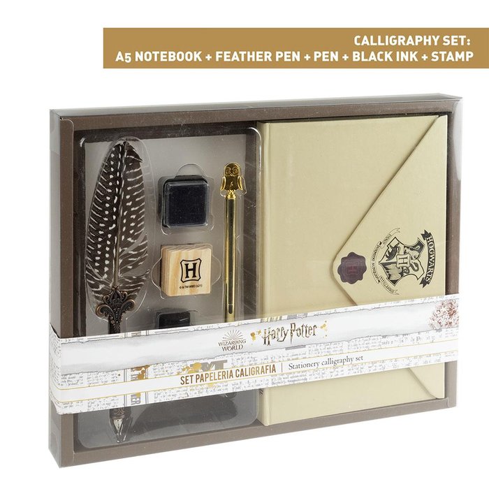Cerdá Set Caligrafía Harry Potter Sobre + Pluma + Boli + Tinta + Sello 23x26x3 Cms