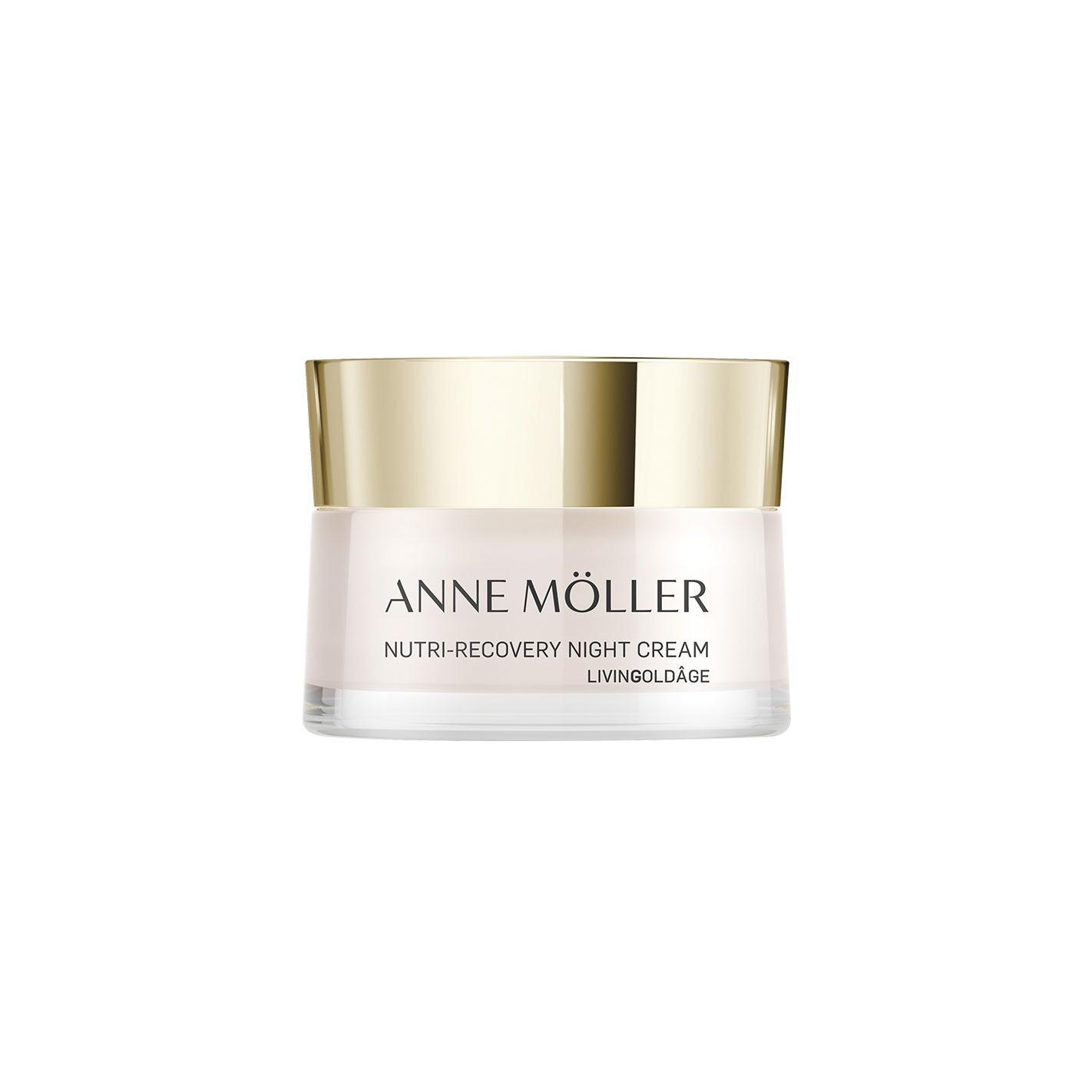 Anne Moller - Crema hidratante facial Nutri Recovery Night para pieles maduras a partir de 60 años, con ceramidas y aceite de Rosa Mosqueta, nutrición profunda no grasa y protección contra la contaminación indoor