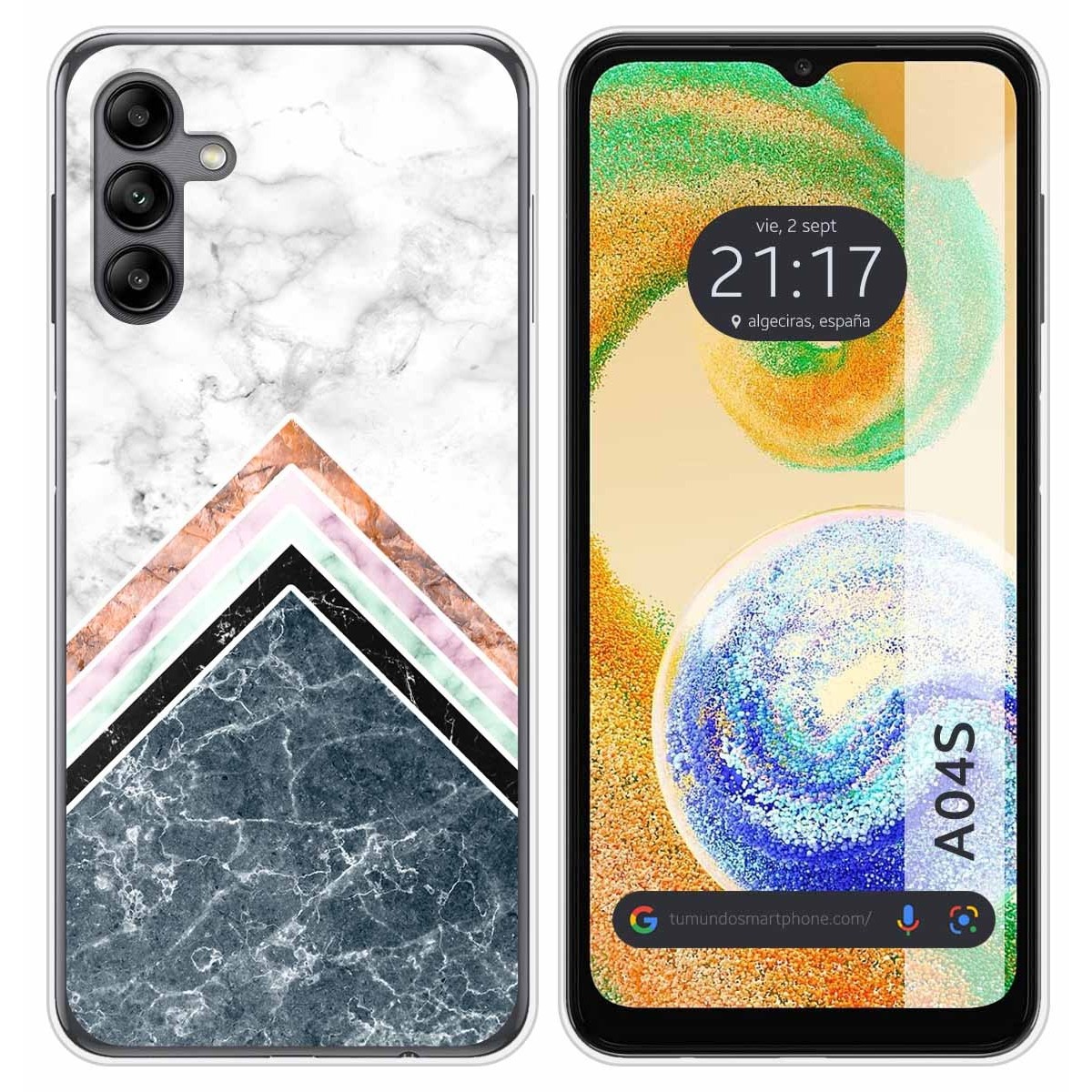 Tumundosmartphone Funda Silicona Samsung Galaxy A04s Diseño Mármol 05 Exclusivo