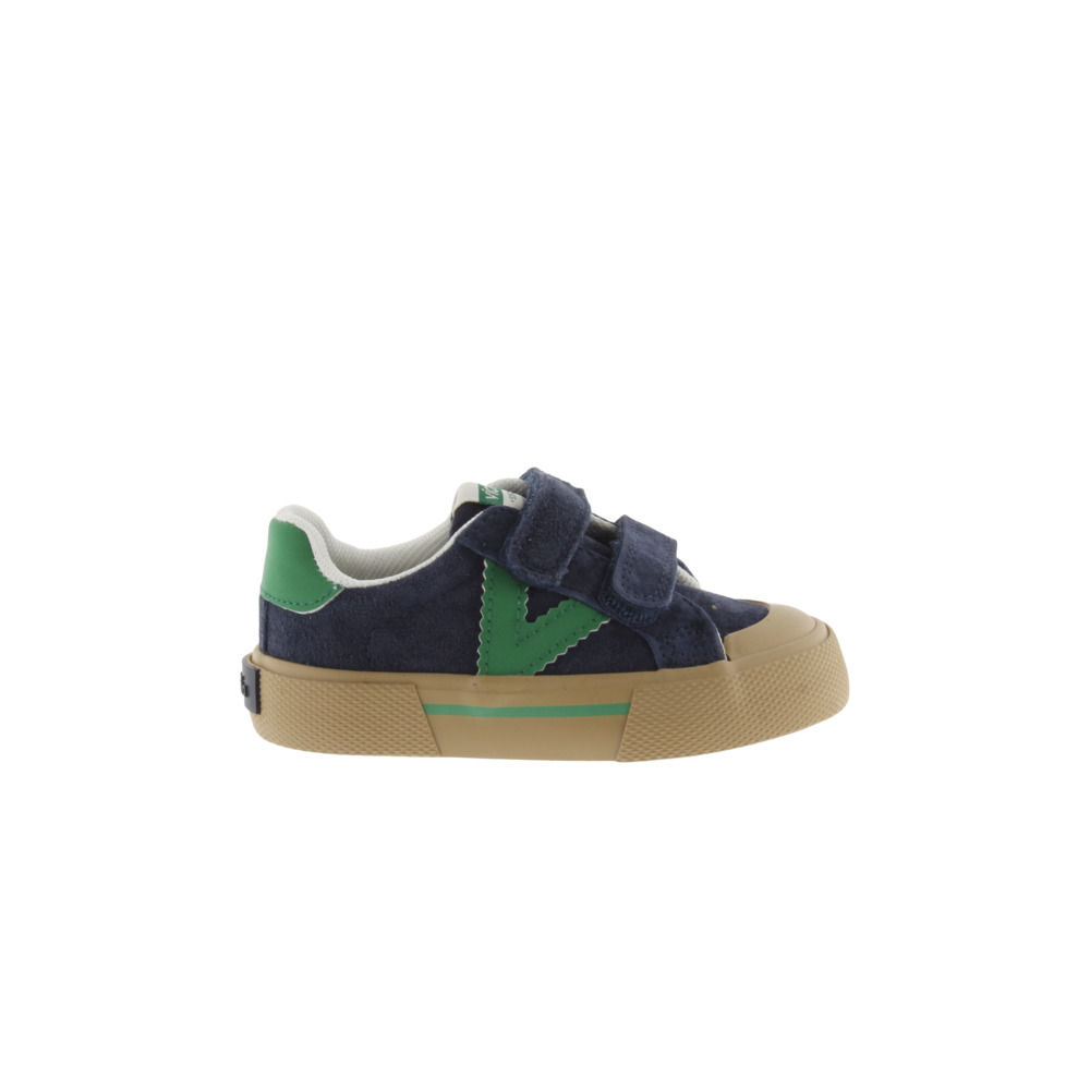Victoria Tribu Minimalista Zapatillas de serraje con piezas en contraste y doble cierre adherente 1355100