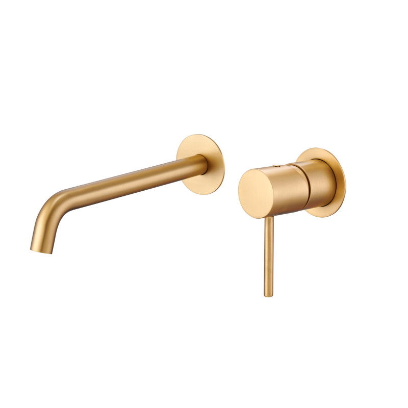 Imex Monza GLM039/OC grifo de lavabo monomando empotrado en latón acabado en oro cepillado