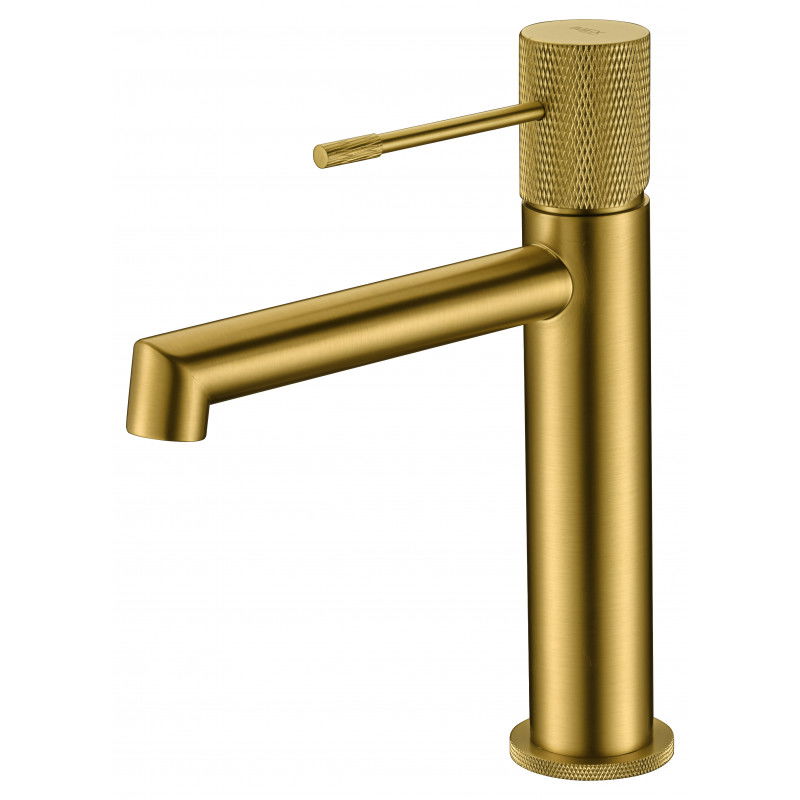 Imex Line BDD038-1OC grifo monomando lavabo diseño moderno color oro cepillado