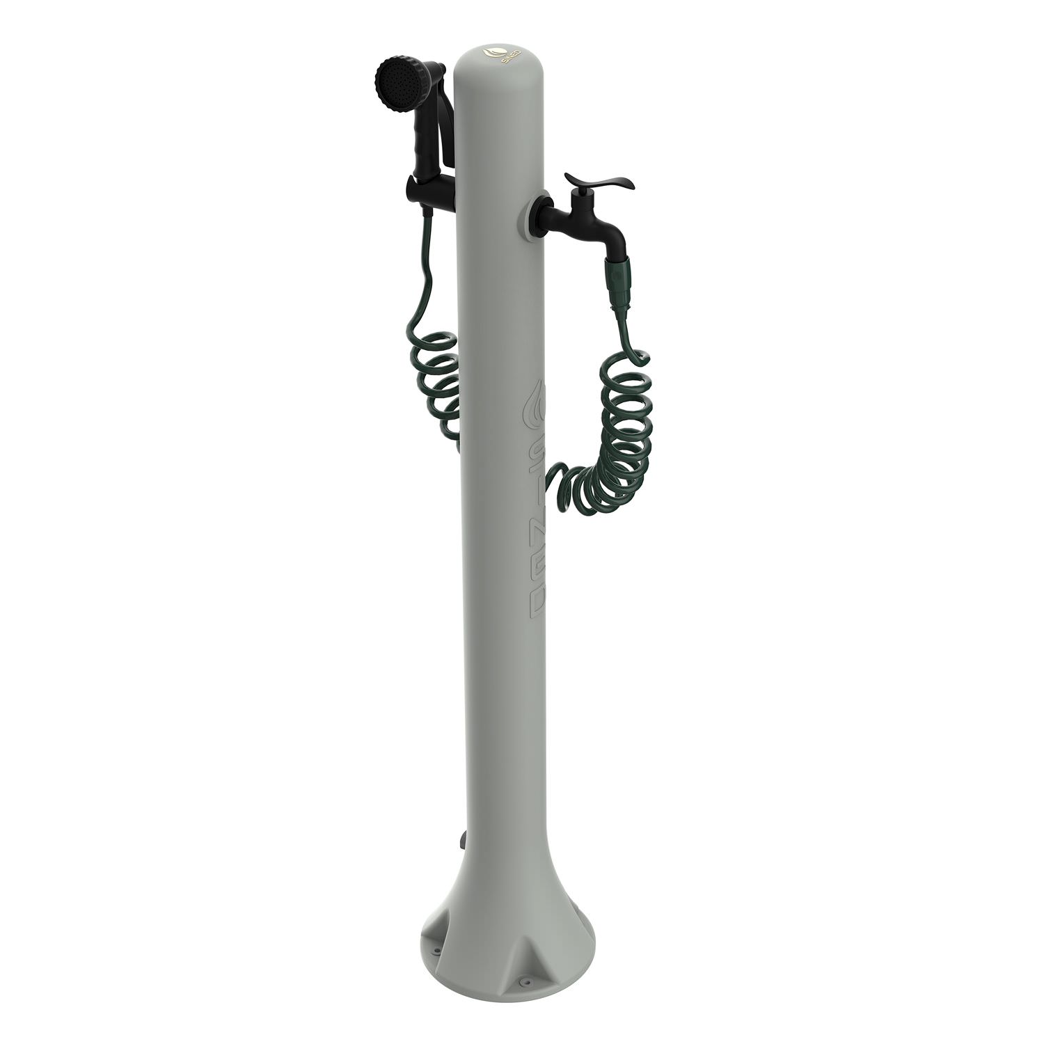 Sined Acqua Pro Fuente De Jardín De Polietileno Con Conexión Lateral Fácil Montaje Gris Paloma