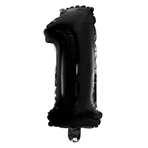 CABLEPELADO - Globo numero de cumpleaños - 45 cm - eventos - photocall - decoracion - numero 1 - color negro