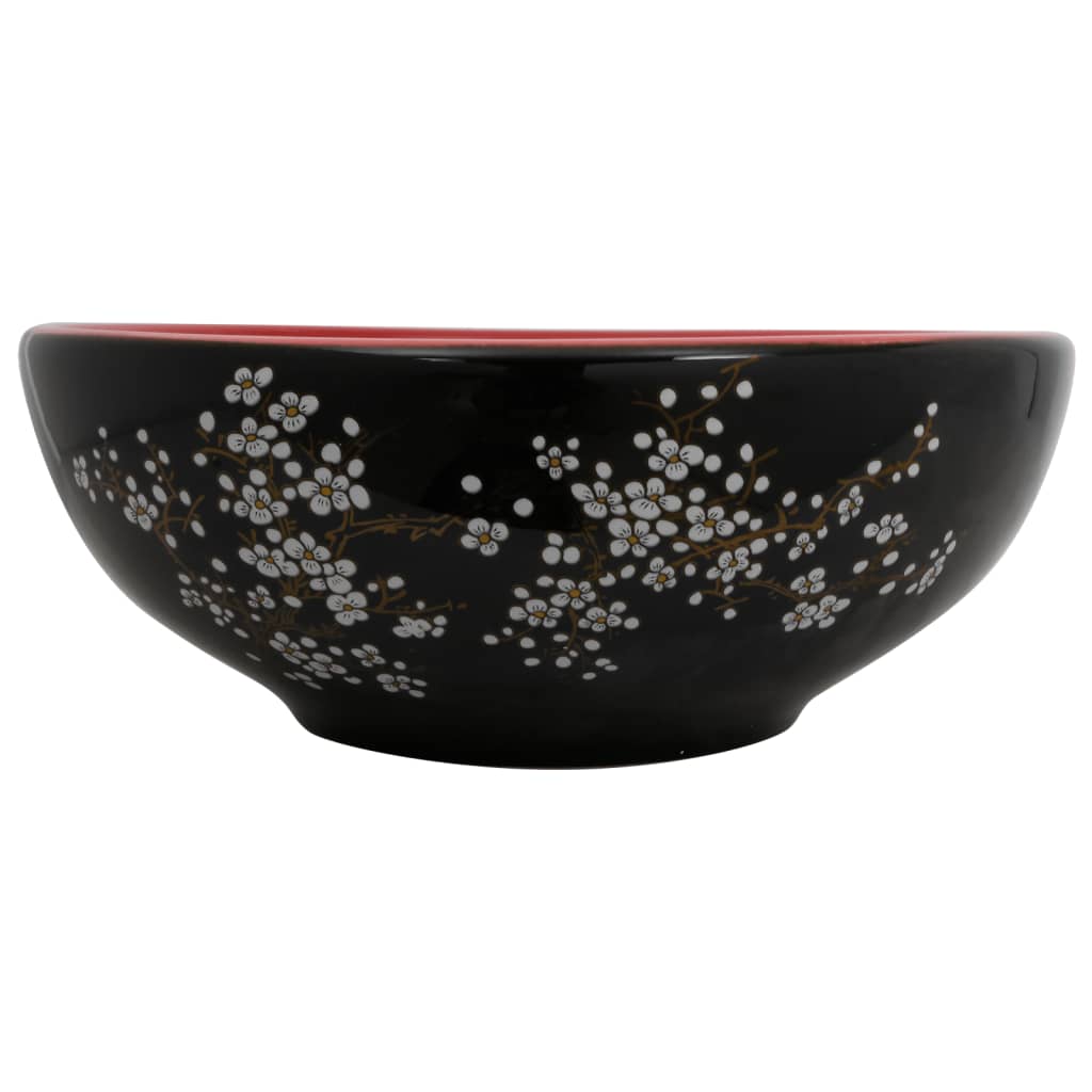 vidaXL Lavabo sobre encimera redondo cerámica Φ41x14 cm