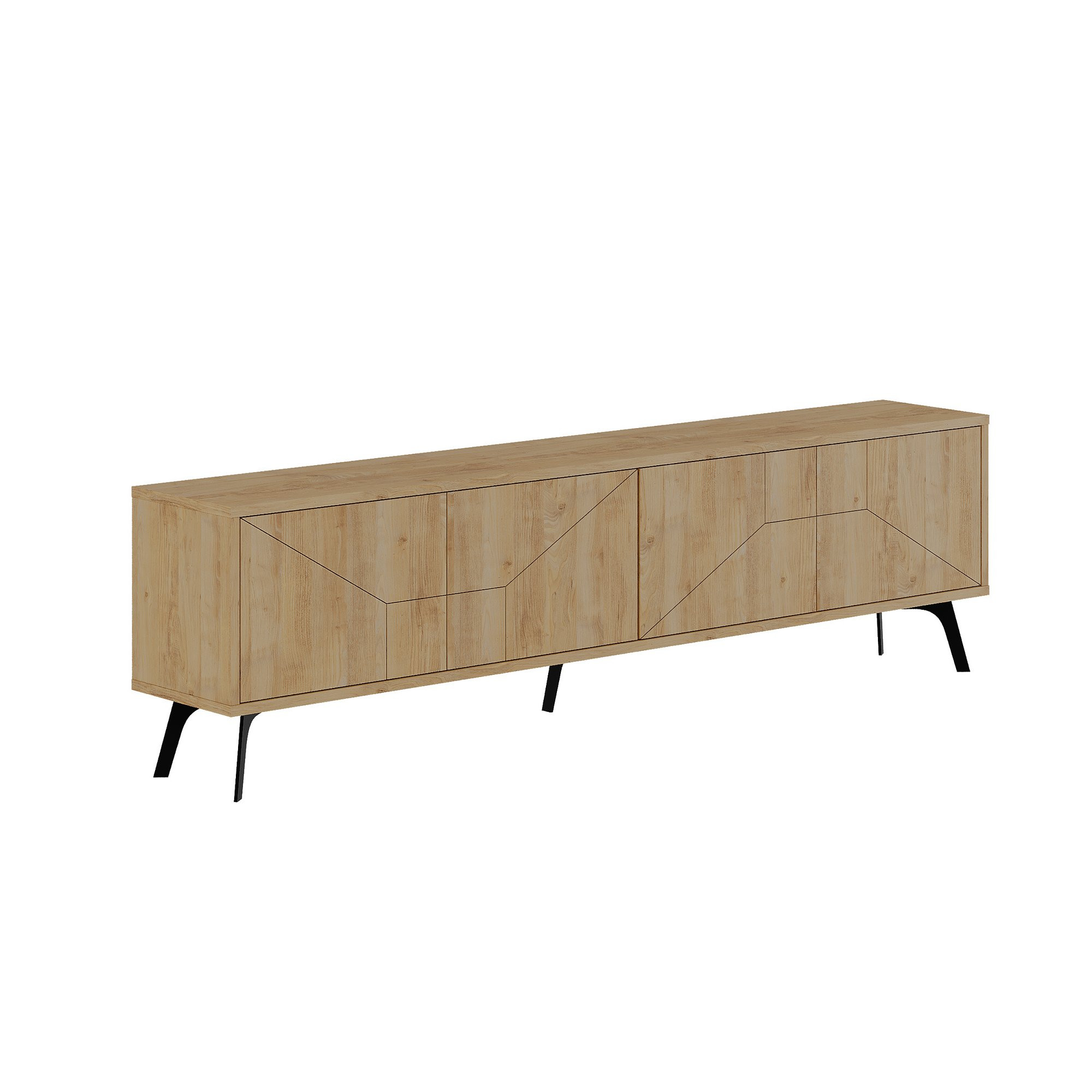 Habitat y Jardin - Soporte de TV de madera "Dune" - 180 x 29 x 50 cm - Beige
