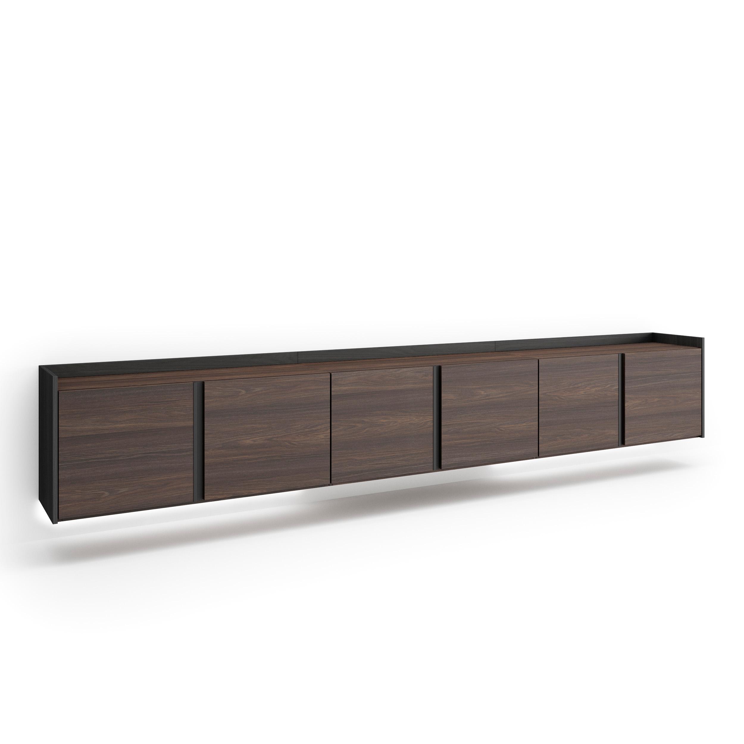 Mueble TV, Televisión, 309x35x50cm, Para TV hasta 80", Colgado, Suspendido, LED