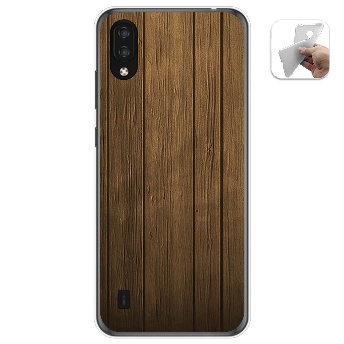 Tumundosmartphone Funda Gel Tpu para Zte Blade A5 2020 diseño Madera Dibujos