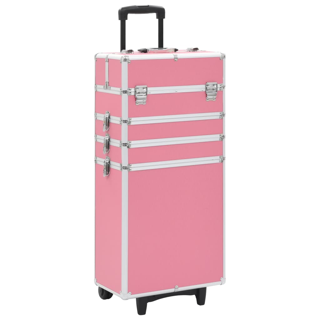vidaXL Maletín Trolley de Maquillaje de Aluminio Accesorios de Belleza Color Plateado,  Rosa,  Negro y mas