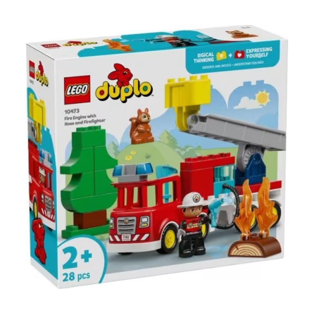 LEGO DUPLO - CAMIÓN DE BOMBEROS CON MANGUERA Y BOMBEROS, 10473, TIENDA CON LICENCIA OFICIAL, ENVIO EN 24-48 HORAS EN PENÍNSULA, JUGUETES, PELÍCULA, LADRILLOS, BRICKS, PIEZAS, BLOQUES