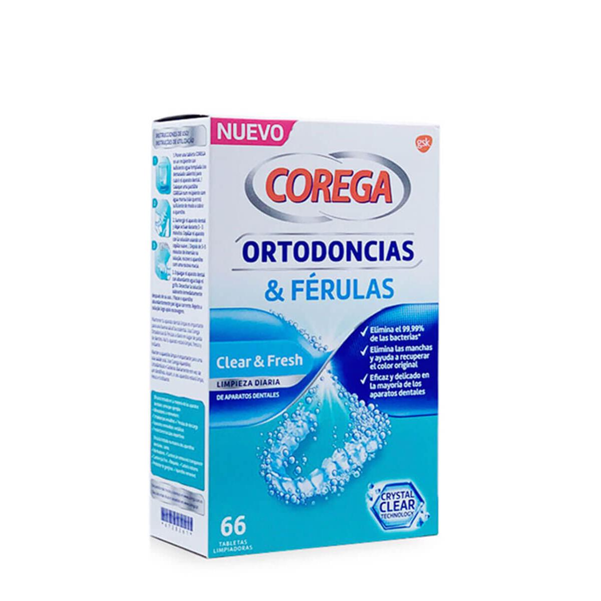 Corega ortodoncias & férulas 66 tabletas