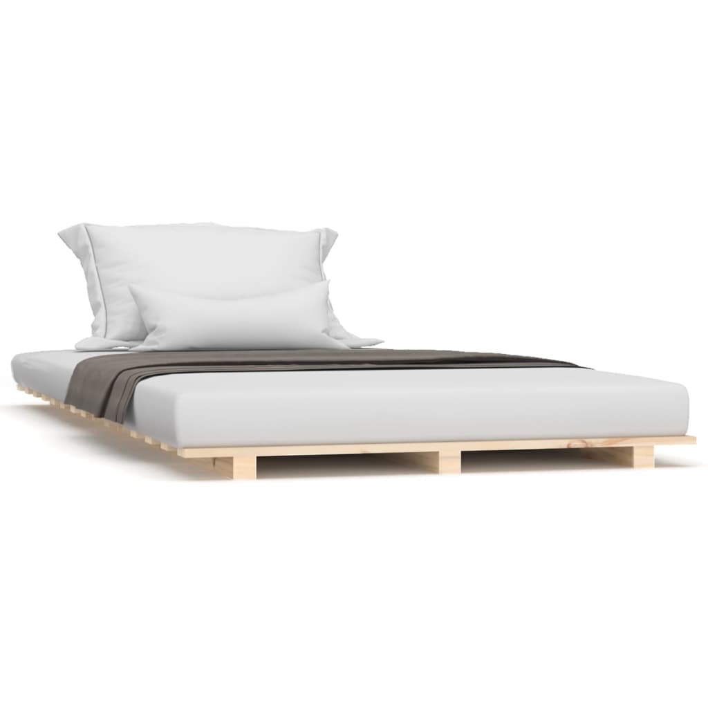 vidaXL Estructura de cama madera maciza de pino 100x200 cm