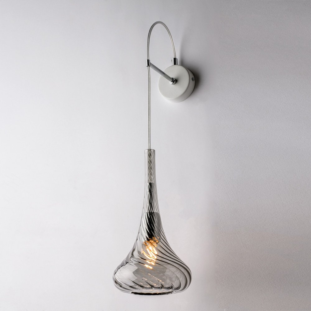 Apliques Contemporáneos Nemesis Gris Fumè 1 Luz E14