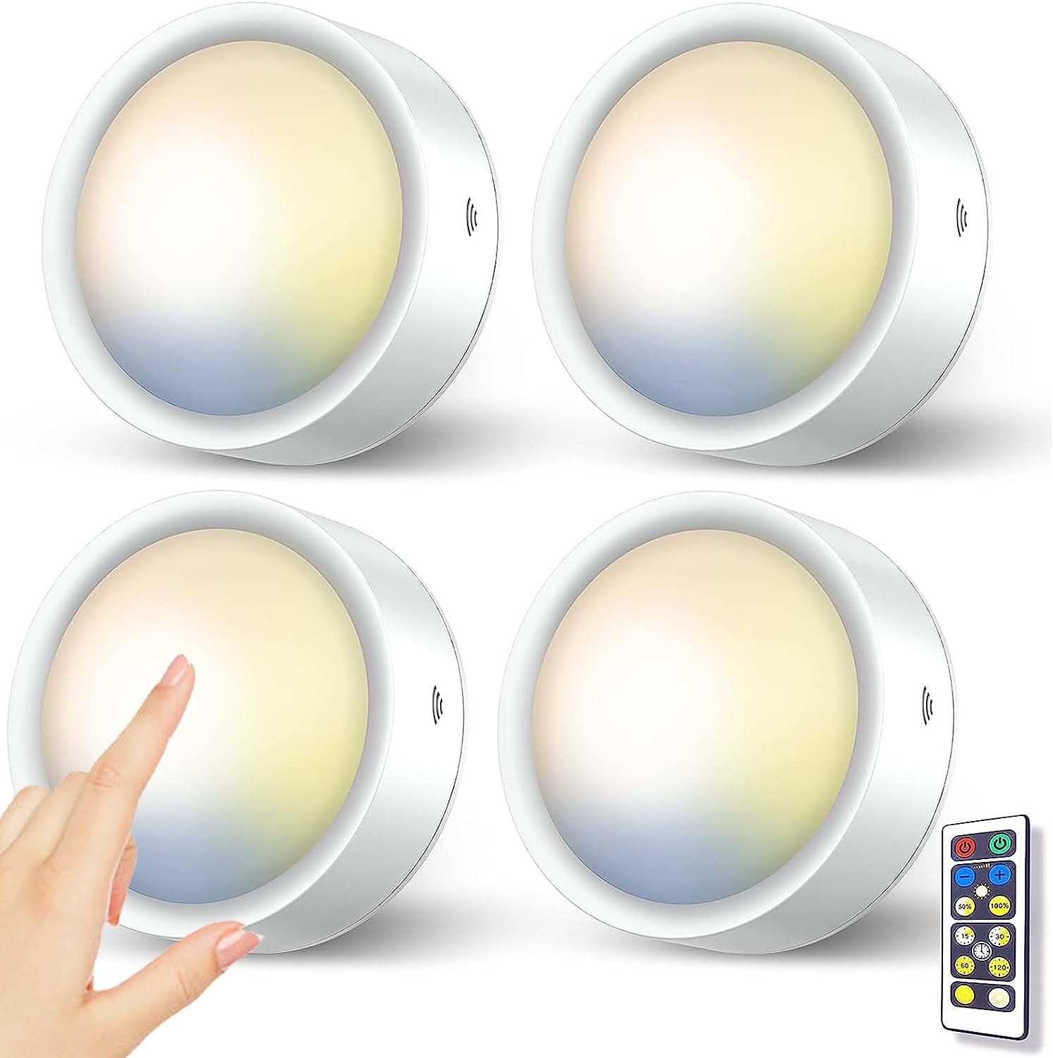 Luz Vitrina LED Sin Cable - 3 Colores Regulable Foco Pilas Interior Luces  Armario con Mando a Distancia Luz Nocturna con Pulsador Bajo Mueble Cocina  Inalambrica Lámpara Escalera Adhesivo : : Iluminación