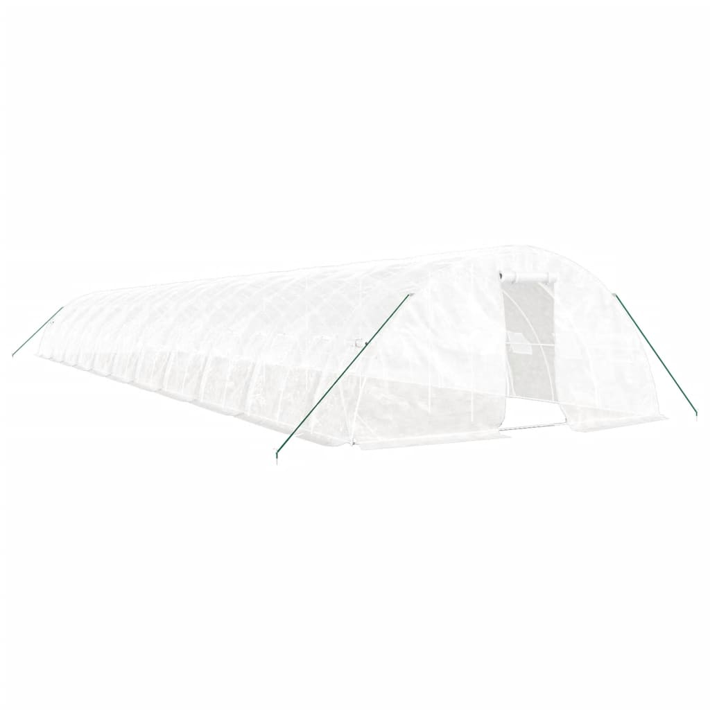vidaXL Invernadero con estructura de acero blanco Multitalles