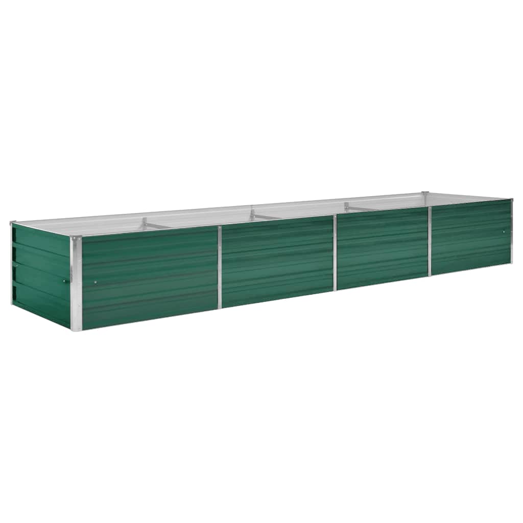 vidaXL Arriate de jardín de acero galvanizado verde dimensiones 320 x 80 x 77 cm,  320 x 80 x 45 cm,  160 x 40 x 77 cm y mas