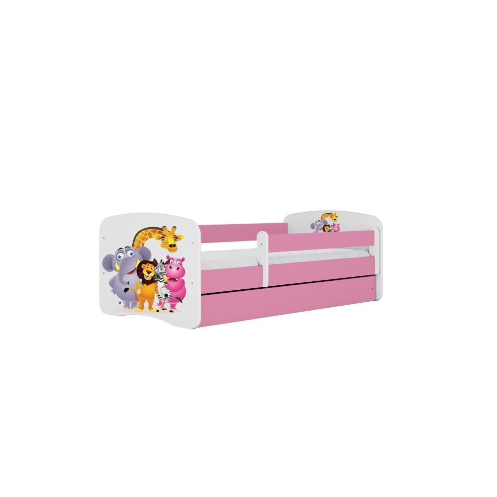 Cama 160 x 80 cm Kocot Kids BabyDreams Zoo Pink