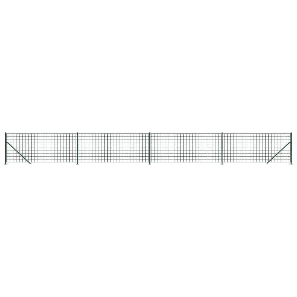 vidaXL Cerca de alambre con brida verde 0,8x10 m