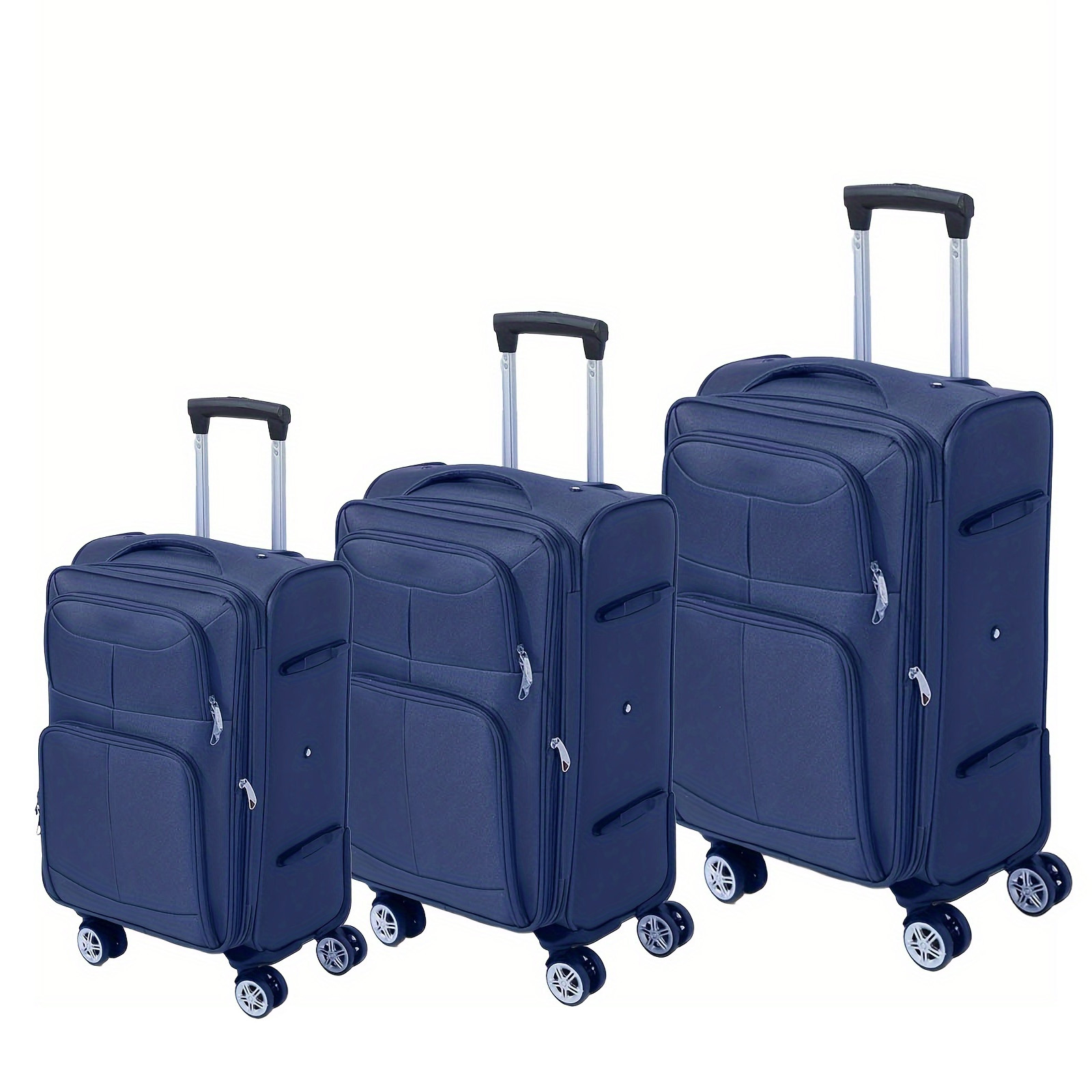 S7 STAR Juego de 3 piezas de equipaje de tela Oxford de 20/24/28 pulgadas, resistente a los arañazos, hermoso y moderno. El equipaje con ruedas giratorias rueda liviano y la maleta integra perfectamente las funciones de maleta y equipaje de mano
