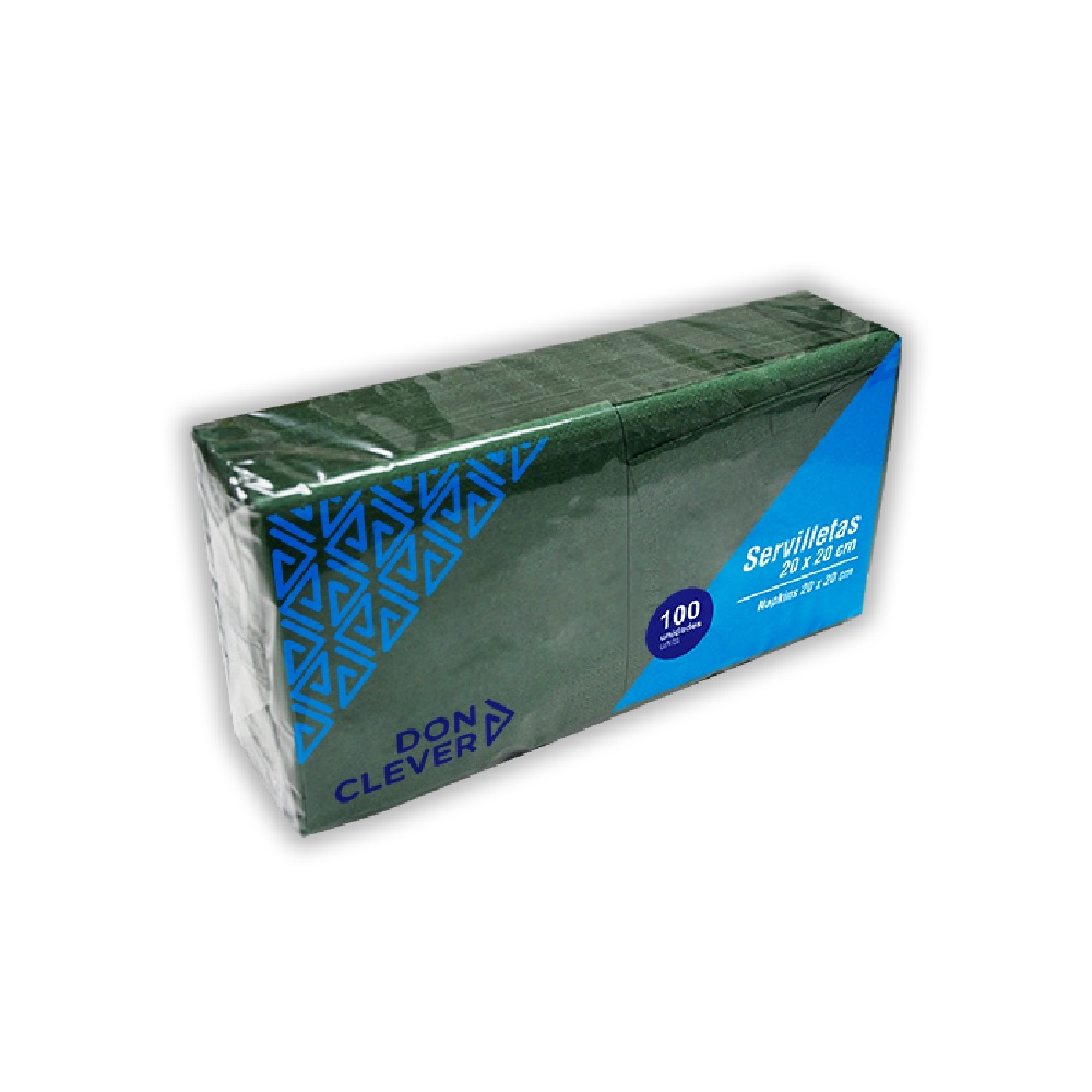 Don Clever Servilletas de papel desechables 3.200 unidades (32 paquetes de 100) - Disponibles en varios colores, Tamaño 10x10 (Abierta 20×20), Doble capa, Perfectas para negocios de hosteleria y restauracion, como posavasos, para cocteles o postres, etc