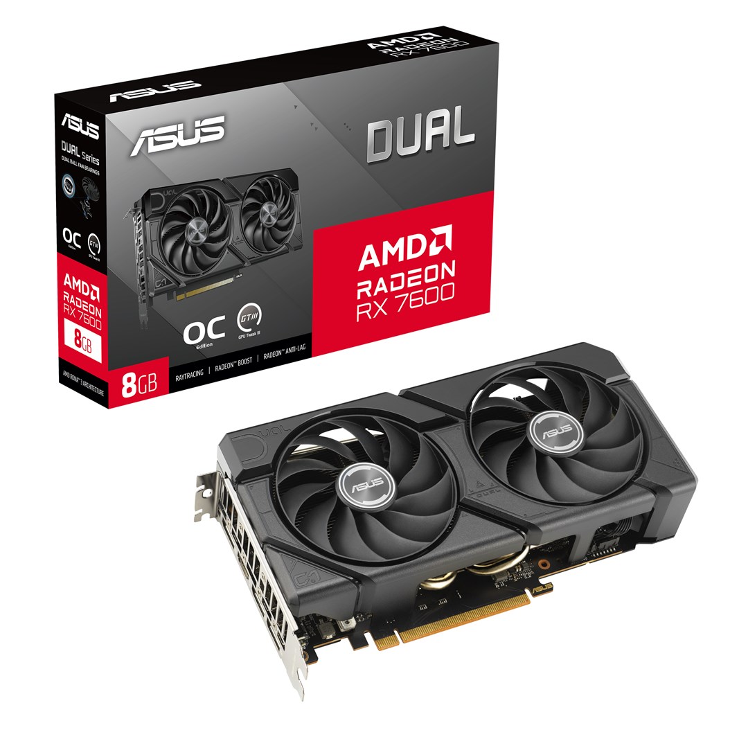 Tarjeta gráfica ASUS Dual Radeon RX 7600 EVO OC de 8 GB