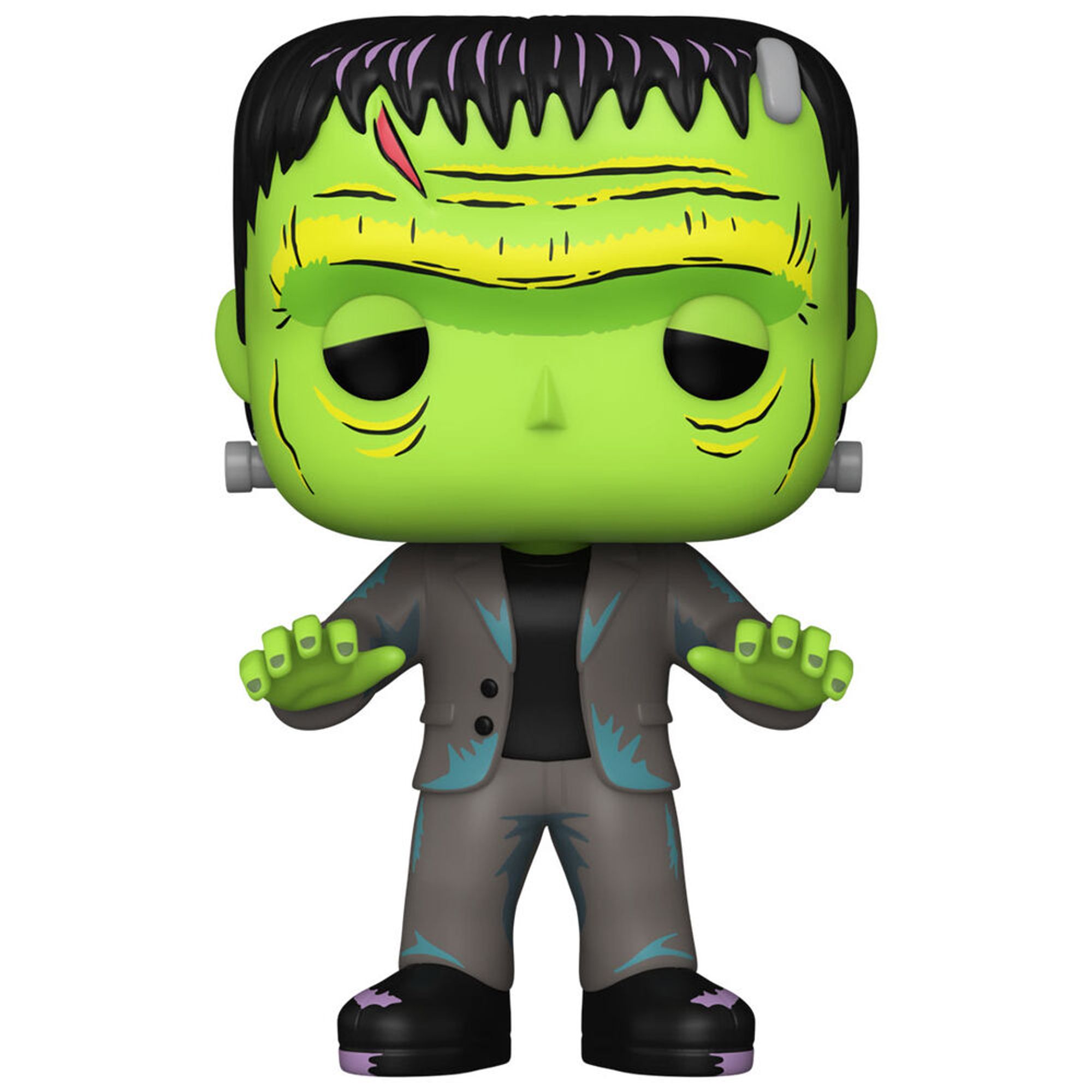 Figura Frankenstein Universal Monsters para Coleccionistas, Muñeco de Vinilo Decorativo, Detalles en Verde y Negro con Traje, Ideal para Regalo y Exhibición