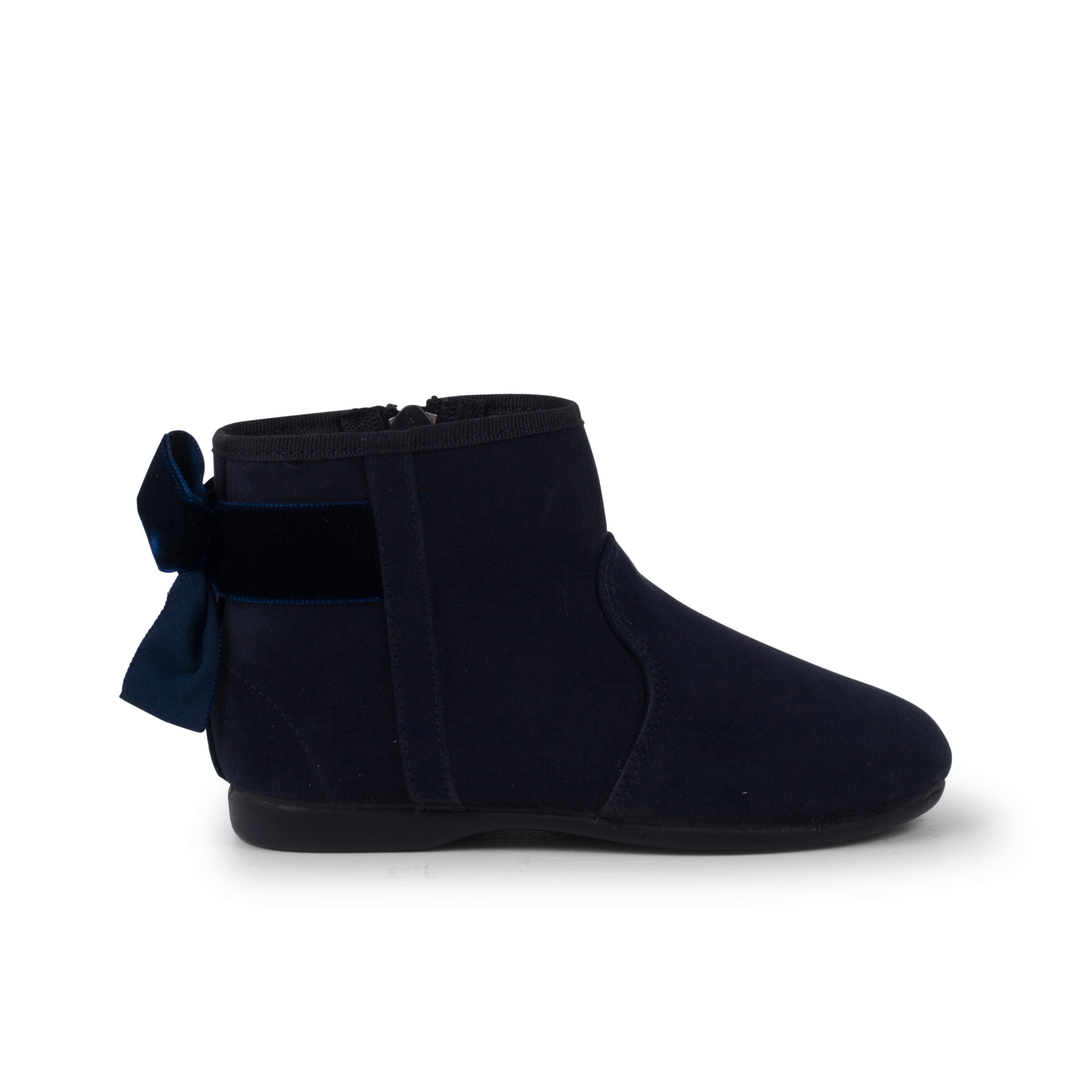 Pisamonas Botines Con Lazo Terciopelo Y Cremallera
